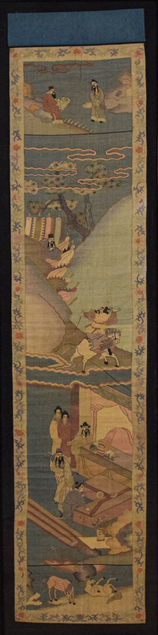 Lot 294: Chinese Painted & Embroidered Textile