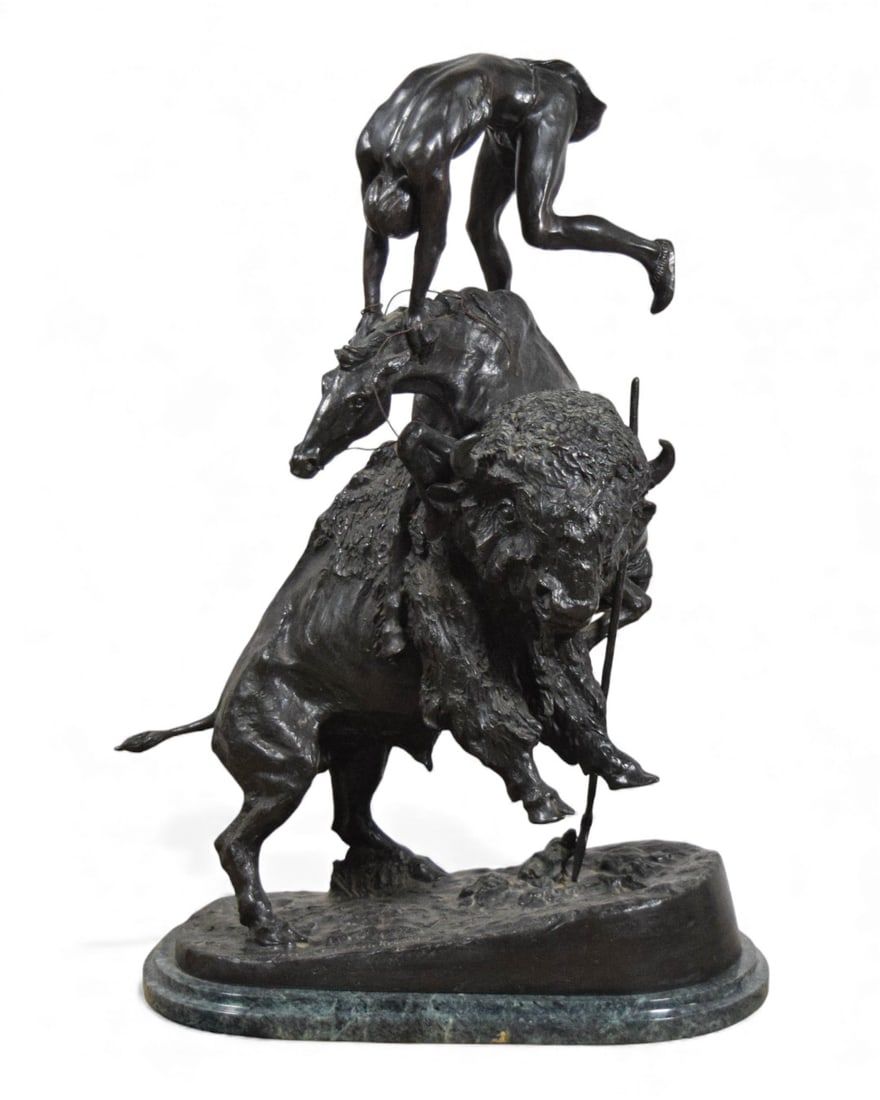 Lot 315: After Frederic Remington Bronze The Buffalo Horse