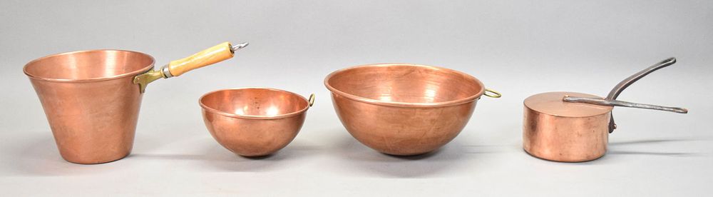 Lot 319: 4 Pieces Copper Cookware E. Dehillerin, Douro