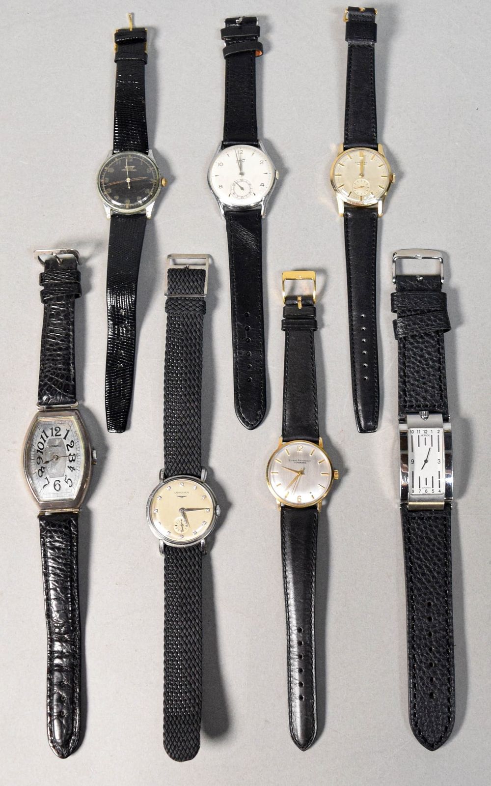 Lot 328: 7 Vintage Wrist Watches Longines, Tissot, G-P