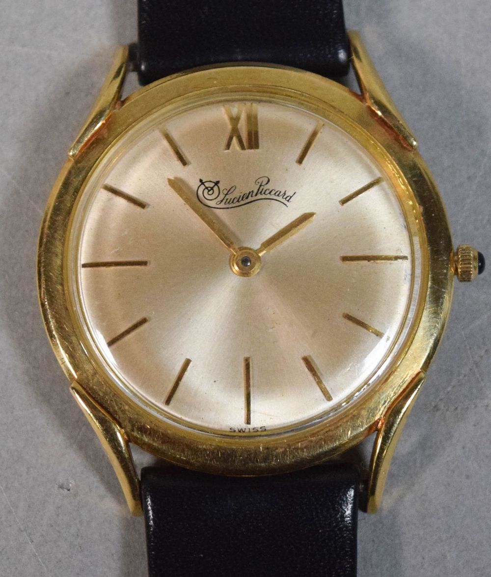 Lot 333: Lucien Piccard 18k Gold Wrist Watch