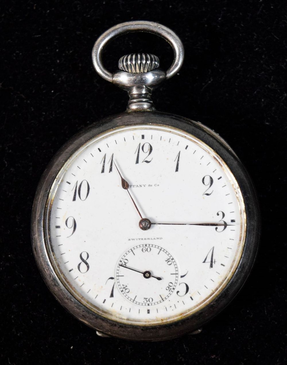 Lot 346: Longines for Tiffany & Co. Sterling Pocket Watch
