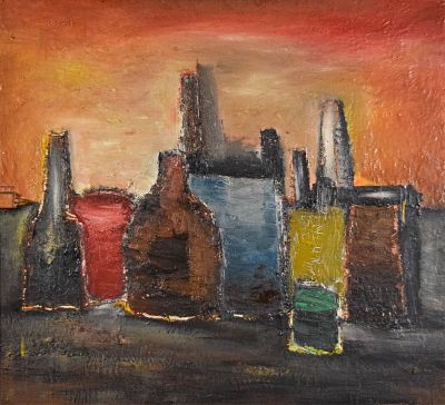 Giuseppe Napoli Oil on Wood Still Life. Giuseppe Napoli (Italian / American, 1929-1967). Oil on 