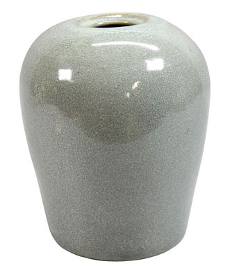 Chinese Crackle Glaze Celadon Pottery Jar. Chinese celadon crackle glaze pottery jar (no lid). 