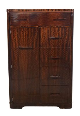 Williamsport Art Deco Style Waterfall Wardrobe. Williamsport Furniture Co Art Deco style 
