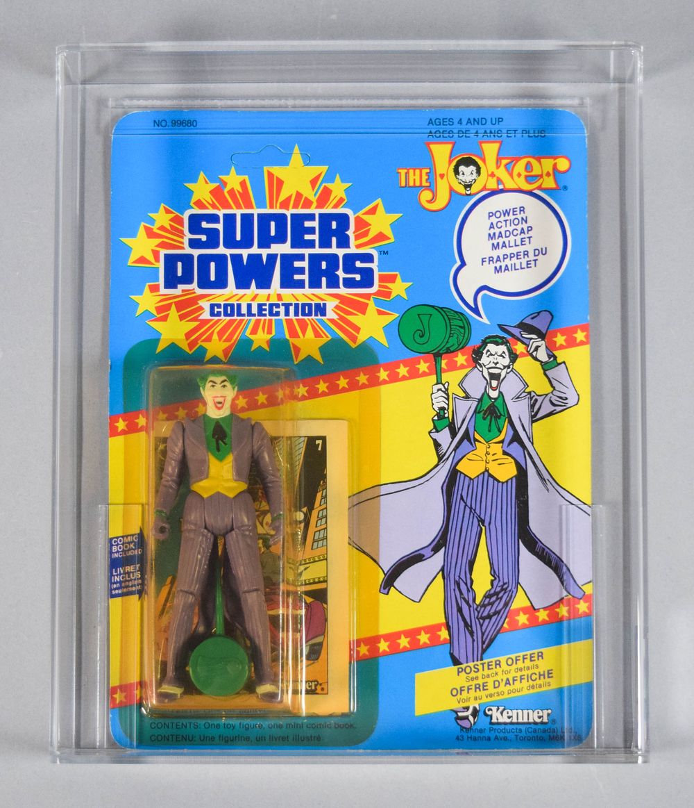 Lot 169: Kenner Super Powers Joker 12-Back Action Figure AFA 75+