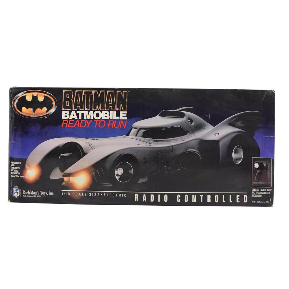Lot 250: RichMan's Toys, Inc. 1/10 Scale Electric R/C 1989 Batman Batmobile with Original Box, 1989