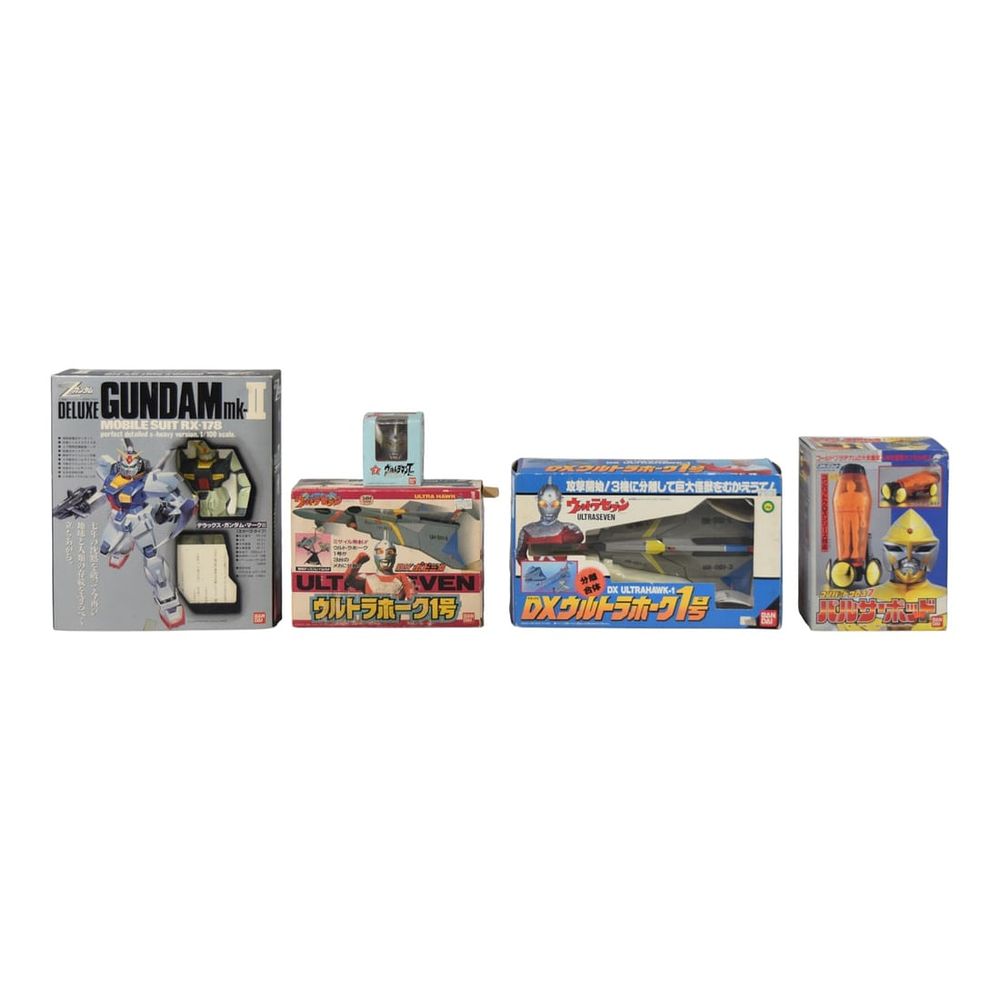 Lot 95: 5 Bandai, Japanese Mecha and Sci-Fi Toys, Original Packaging, 1985-1996
