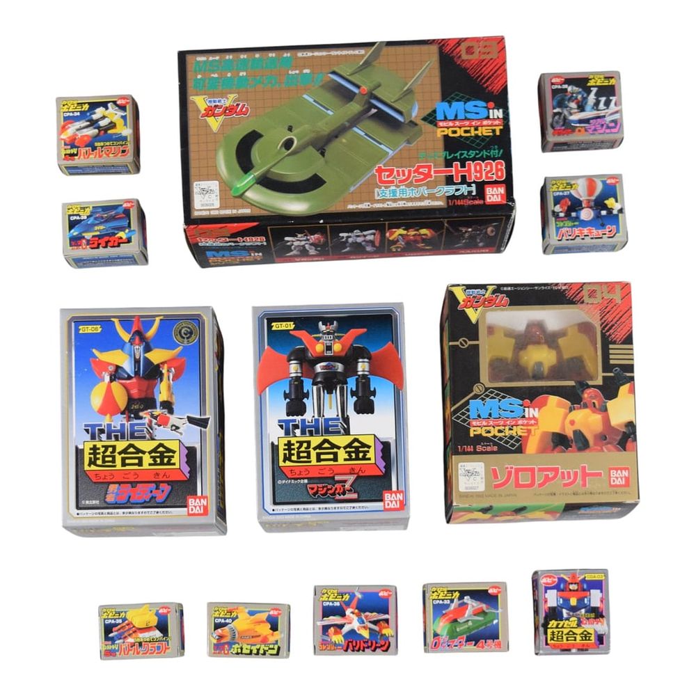 Lot 96: Bandai Japanese Mecha and Vehicle Action Figure Collection, MS in Pocket and Chogokin Series,