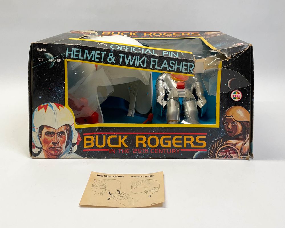 Lot 63: HG Toys Buck Rogers in the 25th Century Helmet and Twiki Flasher Playset, 1979