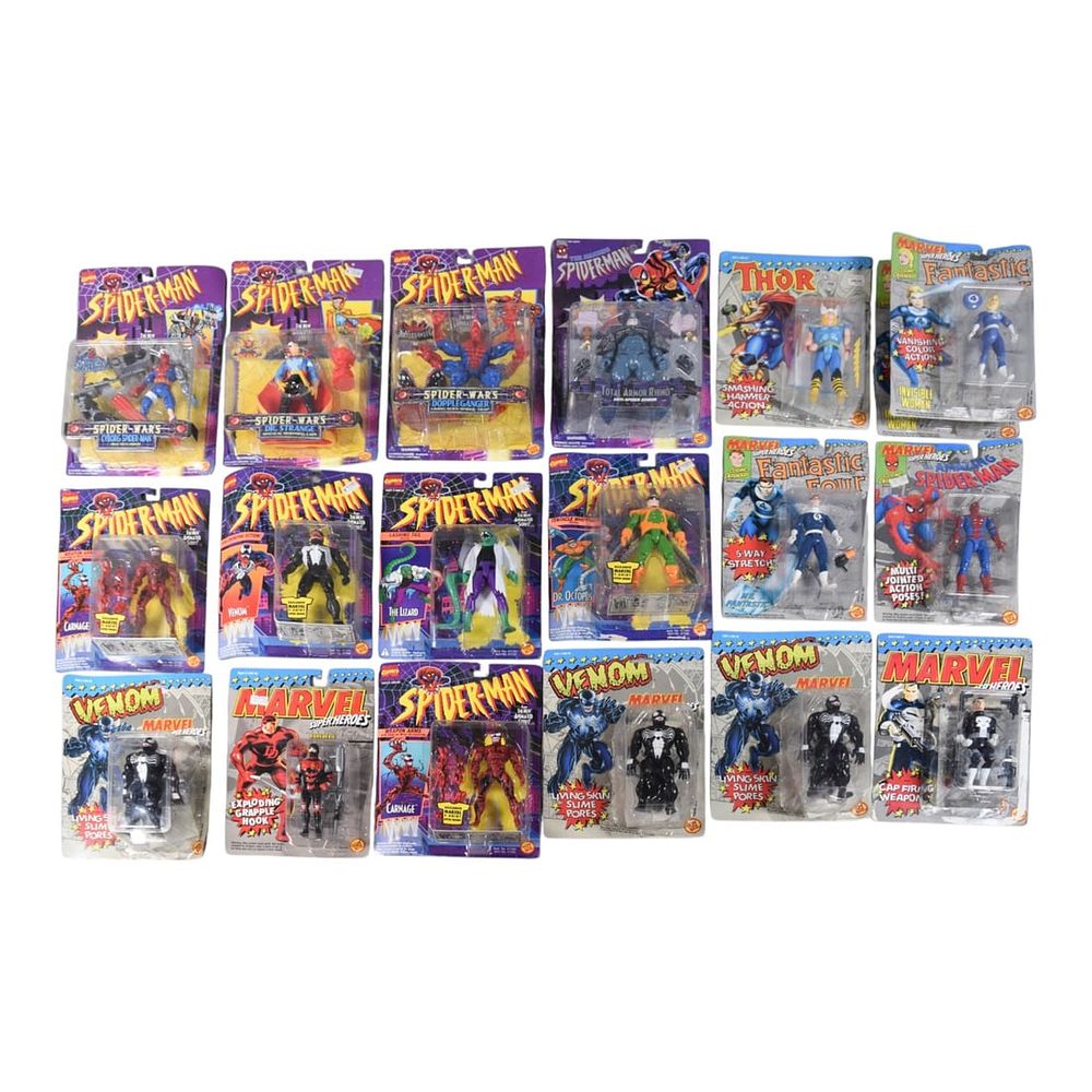 Lot 179: Toy Biz Marvel Comics Action Figure Collection, 18 Figures in Original Packaging, c. 1991-1994