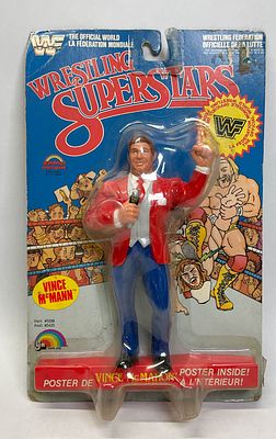 LJN Toys Ltd. WWF Wrestling Superstars Vince McMahon Action Figure in Original Canadian 