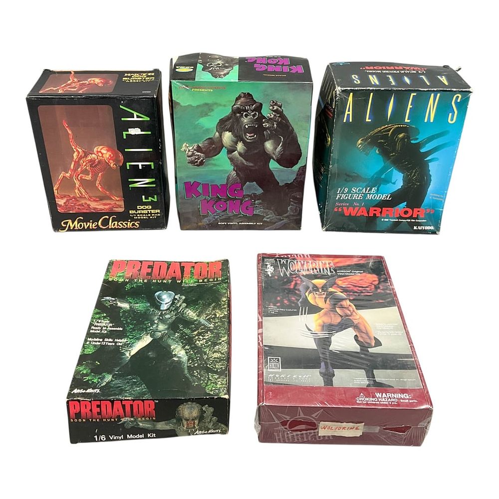 Lot 74: 5 - Halcyon, Kaiyodo, and Horizon Vintage Vinyl Figure Model Kit Collection, c. 1988-1993