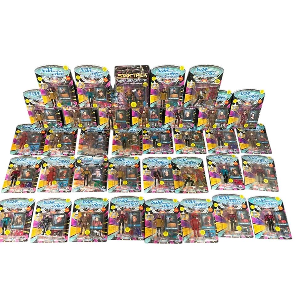 Lot 183: 36 Playmates Star Trek The Next Generation and Deep Space Nine Action Figure Collection, Circa