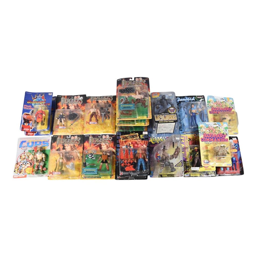 Lot 75: 18 - Toy Biz, Kenner, Hasbro, and Others, Assorted Action Figures, Original Blister Packaging, c.