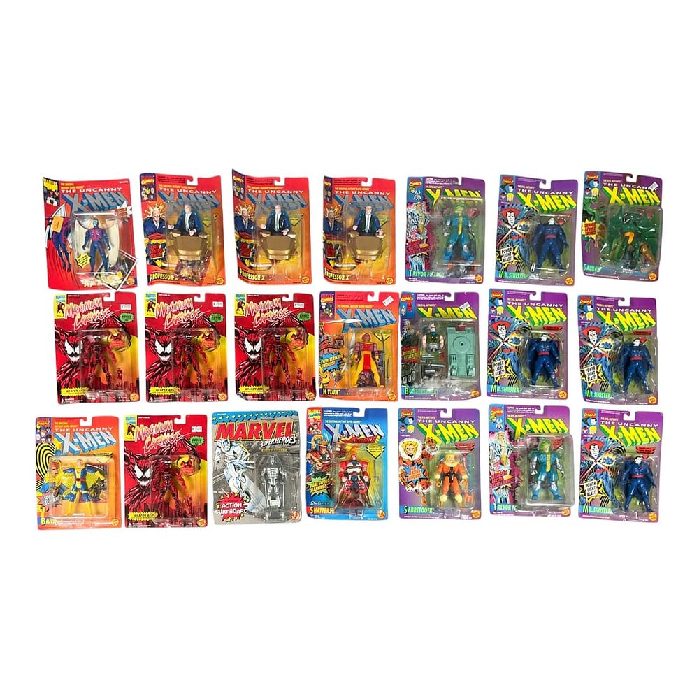 Lot 193: 21 - Toy Biz Marvel Action Figure Collection, Original Packaging, c. 1992-1994