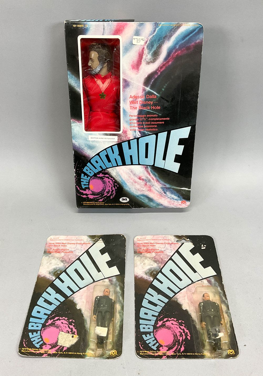 Lot 30: 3 - Mego Corp. Walt Disney's The Black Hole Action Figure Collection, 1979