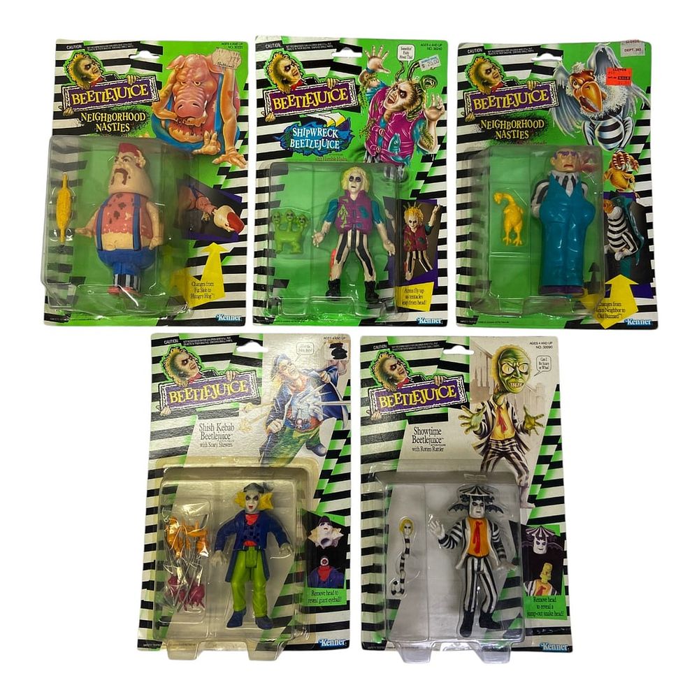 Lot 165: 5 Kenner 1989 Beetlejuice Action Figures