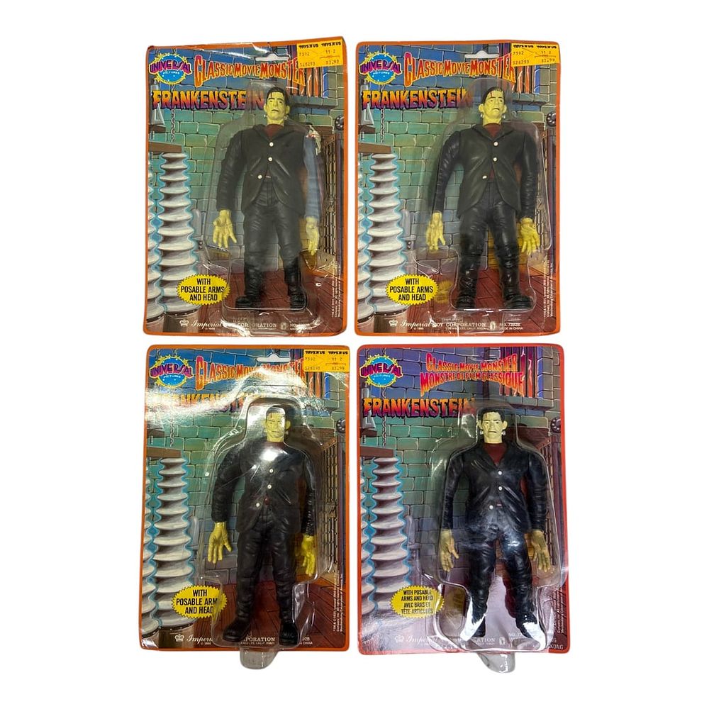 Lot 168: 4 Universal 1986 Classic Movie Monster Frankenstein Action Figures