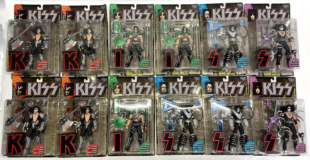 Lot 36: 12 McFarlane Toys KISS Ultra-Action Figures 1997