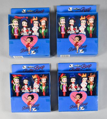 4 Betty Boop 3D Character Topper Pen Sets 1995. Four complete Betty Boop Pen Sets manufactured 