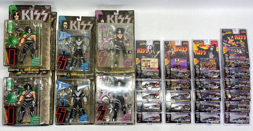 Lot 37: McFarlane Toys & Johnny Lightning KISS Action Figure & Die-Cast Collection 1997-1999