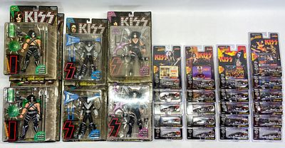 McFarlane Toys & Johnny Lightning KISS Action Figure & Die-Cast Collection 1997-1999. Group of 