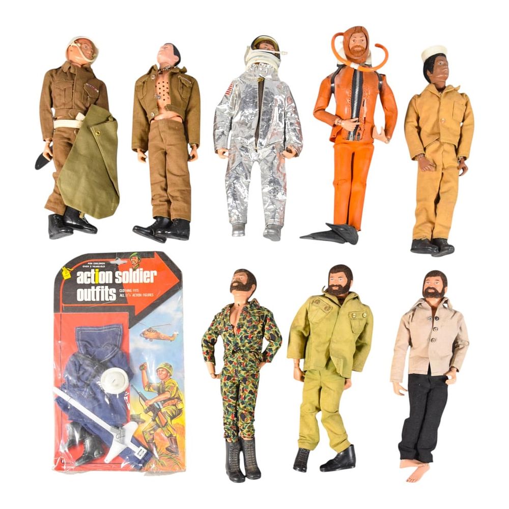 Lot 152: Hasbro G.I. Joe and Madison Ltd. Vintage Action Figure Collection, Nine Pieces, circa 1964-1976