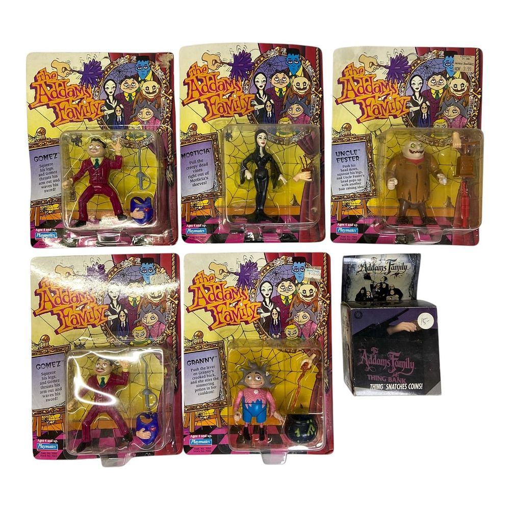Lot 170: The Addams Family Action Figures & Thing Bank