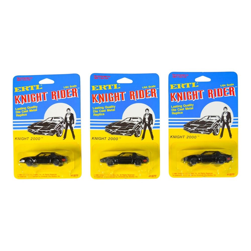 Lot 65: 3 ERTL Knight Rider Knight 2000 Die-Cast Replicas, 1982