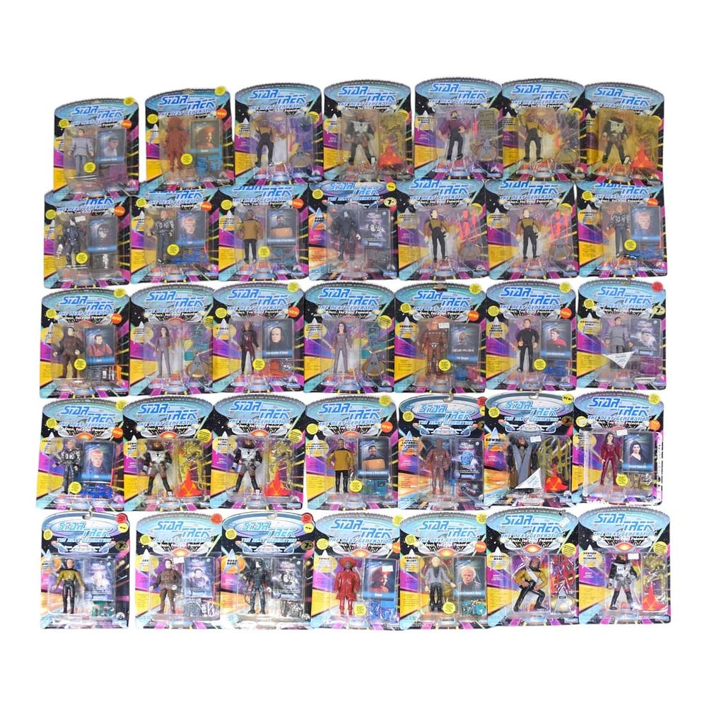 Lot 185: 35 Playmates Toys Star Trek: The Next Generation Action Figure Collection, c. 1992-1994