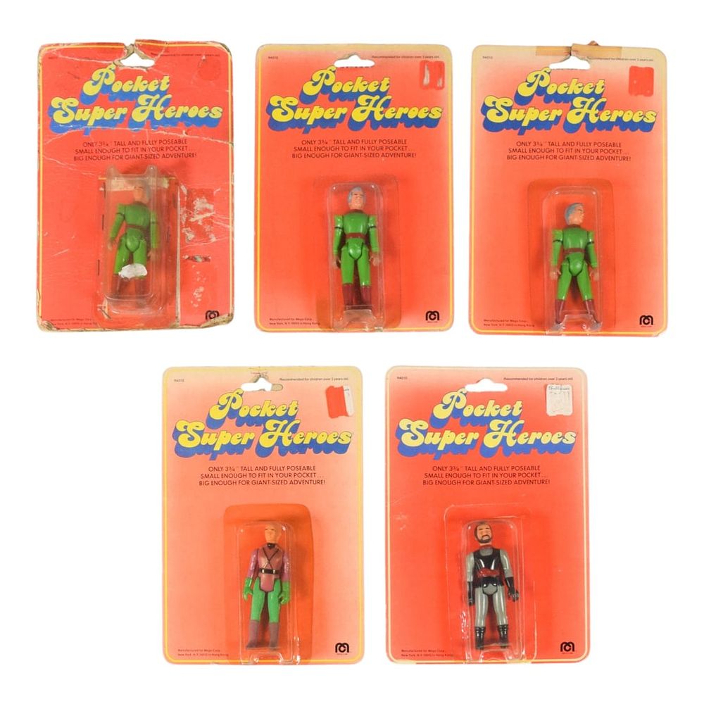 Lot 155: 5 Mego Pocket Super Heroes 1979