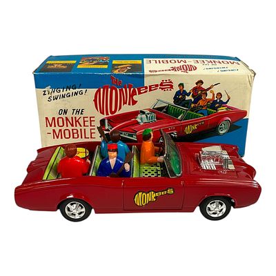 The Monkees Tin Litho Monkee Mobile 1967. The Monkees tin litho battery operated Monkee Mobile. 