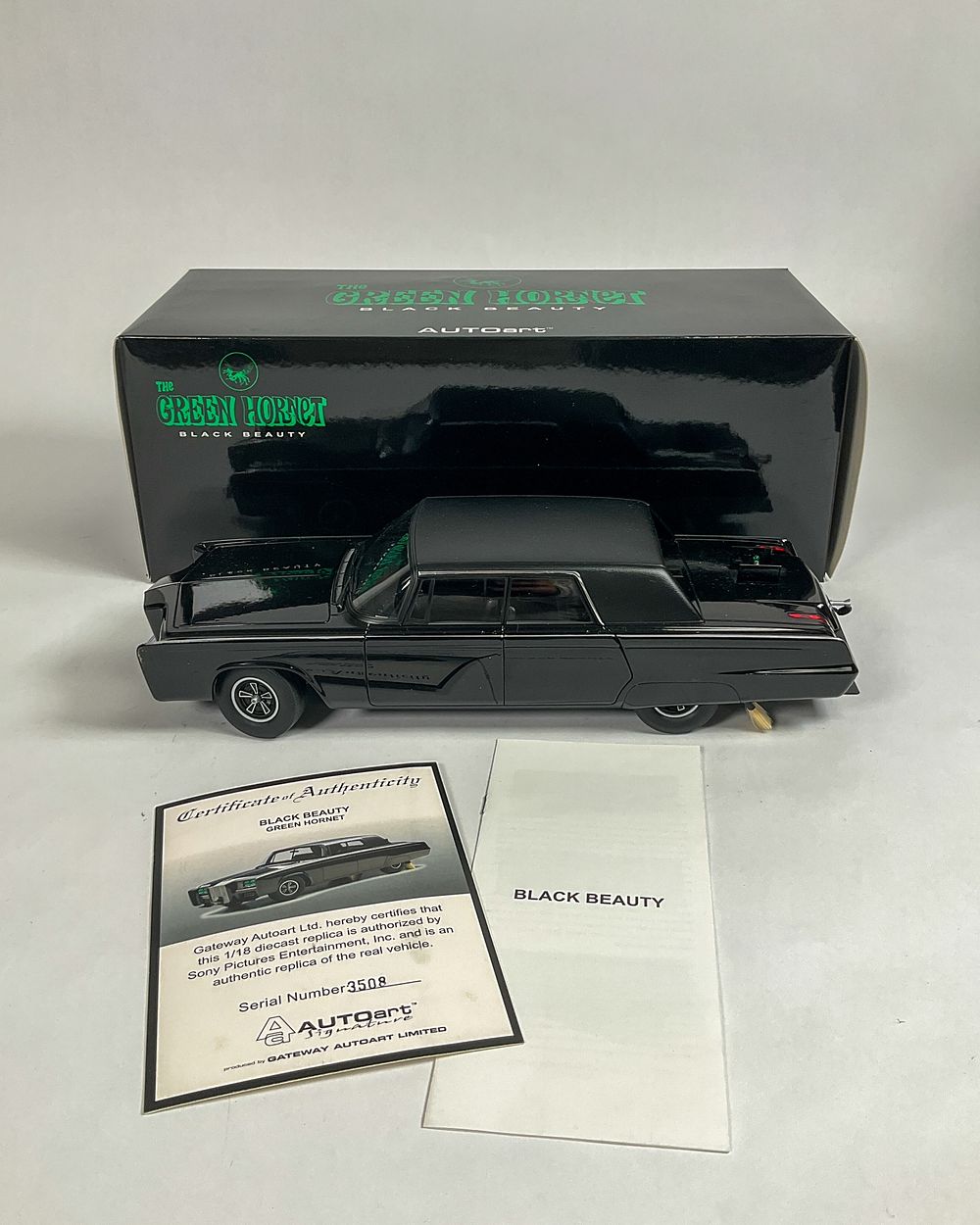 Lot 14: Green Hornet Black Beauty 1:18 AutoArt Replica