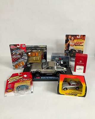 Group of TV Collectibles Incl Back to the Future. Group of 8 film and TV collectible vehicles 