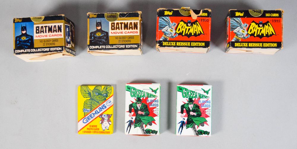 Lot 197: Vintage Topps Batman, Gremlins, and Green Hornet Trading Card Collection