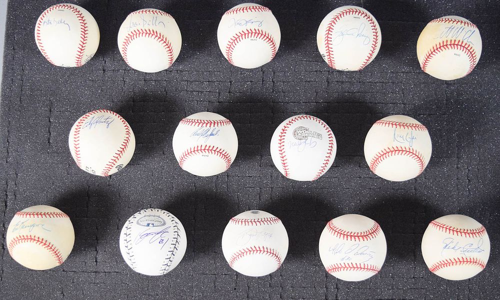 Lot 331: 14 Rawlings Autographed Baseballs Incl 2005 World Series and 2008 All-Star Game
