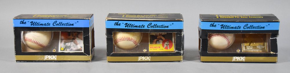 Lot 347: 3 PKK Products Ultimate Collection Autographed Baseball and Card Sets, c. 1985-1994