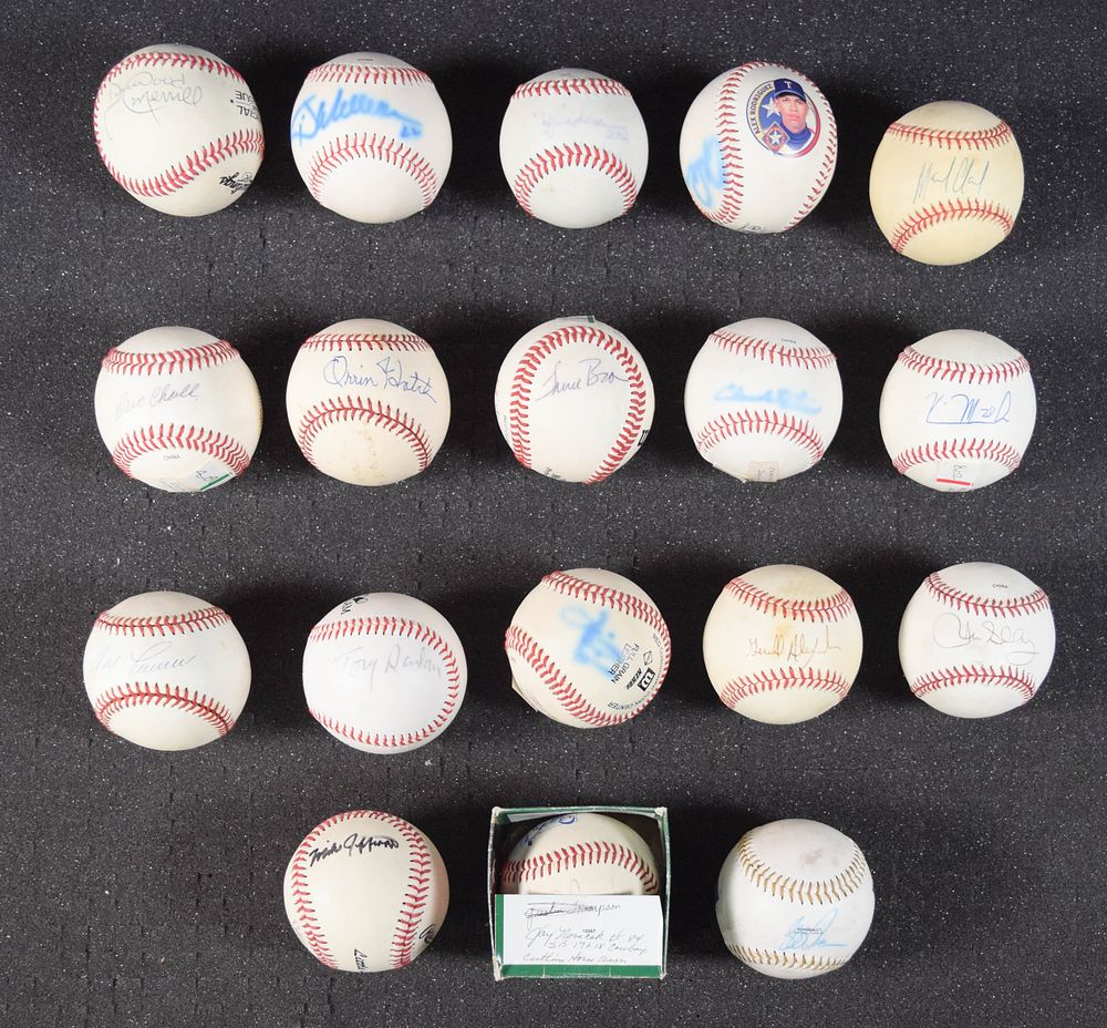 Lot 337: 18 Autographed Baseballs c. 1990-2005