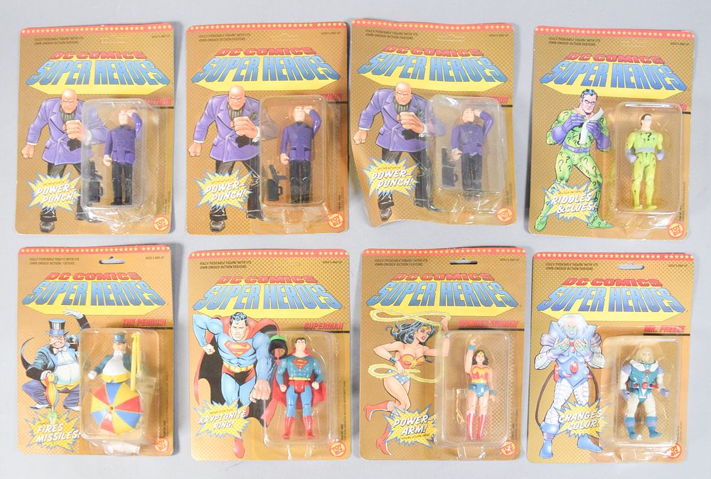 Lot 177: 8 DC Toy Biz Super Heroes Action Figures 1989