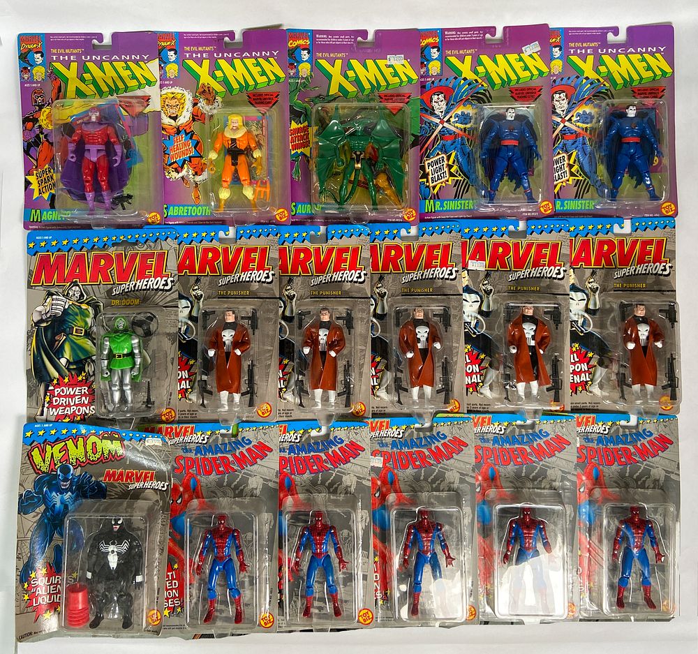 Lot 212: 17 Toy Biz Marvel Action Figures c. 1990-1994