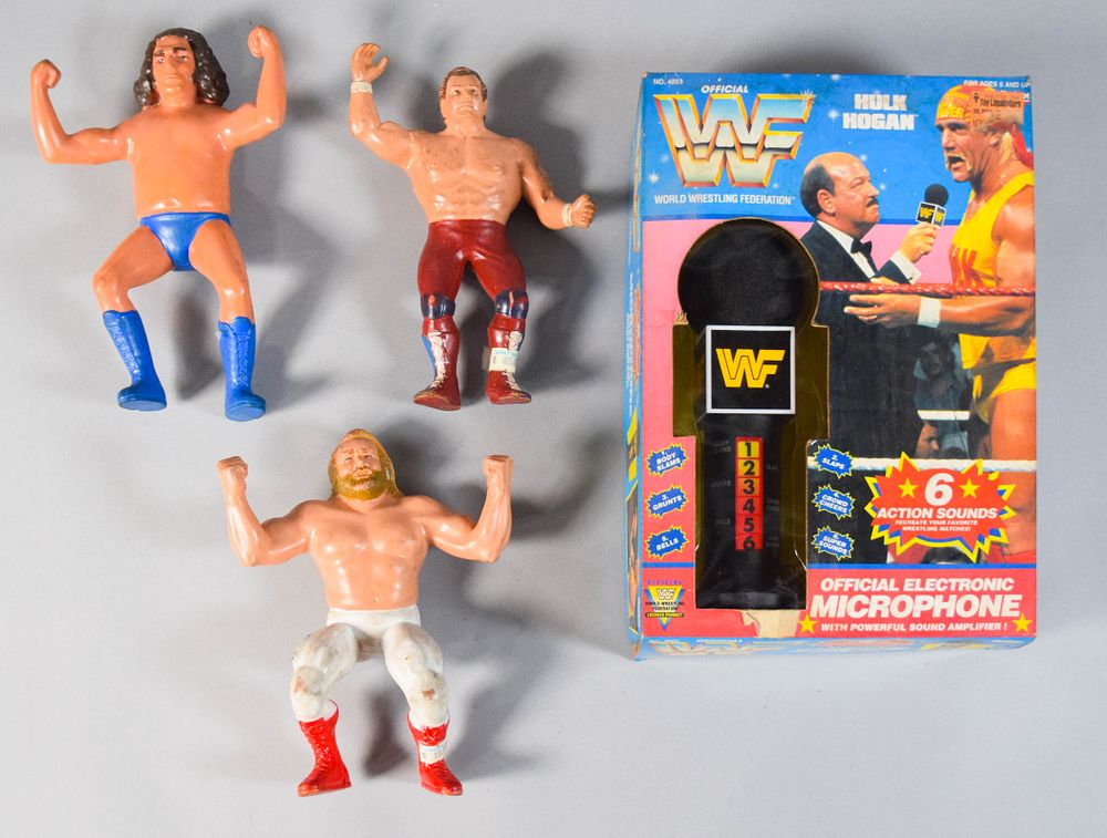 Lot 364: 4 Vintage World Wrestling Federation (WWF) Collectibles