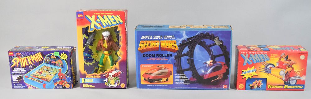 Lot 220: 4 Marvel Super Heroes Toys by Toy Biz and Mattel