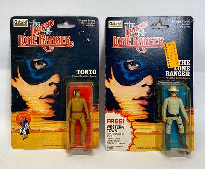 2 Factory-Sealed Gabriel Legend of the Lone Ranger Action Figures (Tonto and The Lone Ranger) 