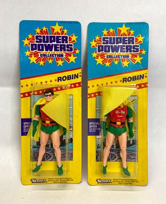 2 Kenner Super Powers Robin Action Figures. Two vintage Robin action figures from the Kenner 