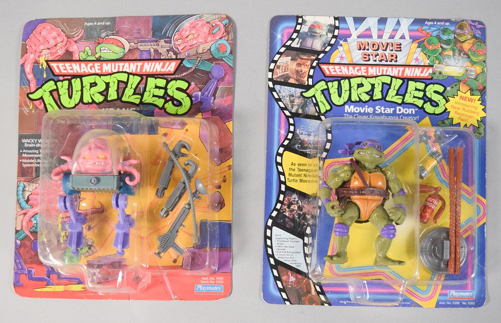 Lot 301: 2 TMNT Carded Action Figures Incl Krang and Movie Star Don