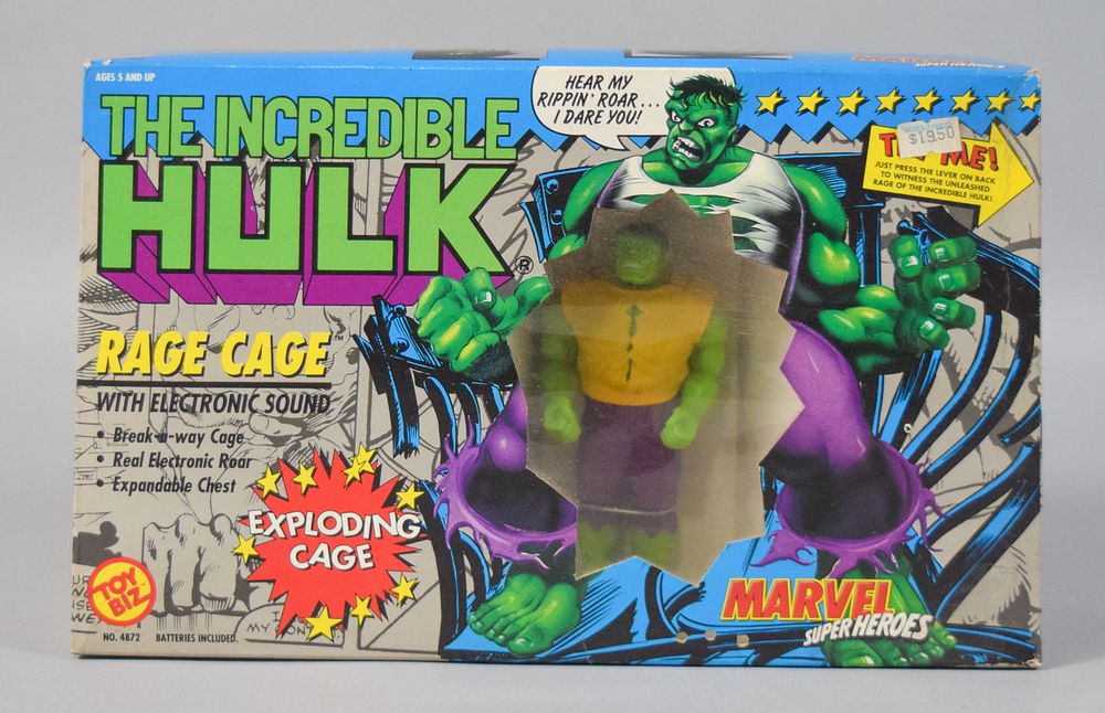 Lot 229: The Incredible Hulk Rage Cage Action Figure Playset 1991