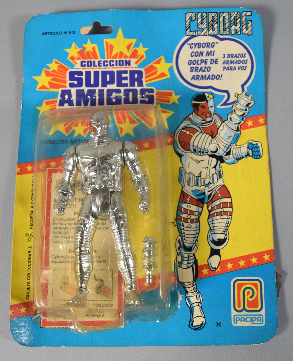 Lot 171: Pacipa 1989 Super Amigos Cyborg Action Figure