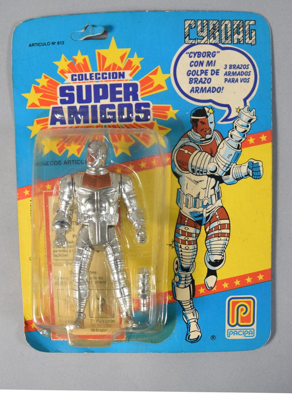 Lot 172: Pacipa 1989 Super Amigos Cyborg Action Figure