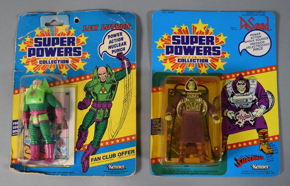 Lot 166: 2 Kenner Super Powers Action Figures Incl Lex Luthor and DeSaad